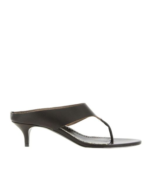 Magda Butrym White Thong Mule Heeled Sandals