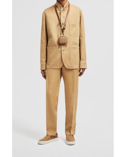 Moncler Natural Jouere Cotton Linen Shirt Jacket for men