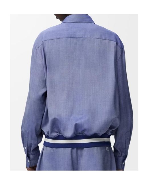 Loewe Blue Long-Sleeved Buttoned Jacket for men