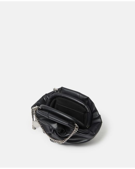Stella McCartney Black Twist Detailed Chain-Linked Shoulder Bag