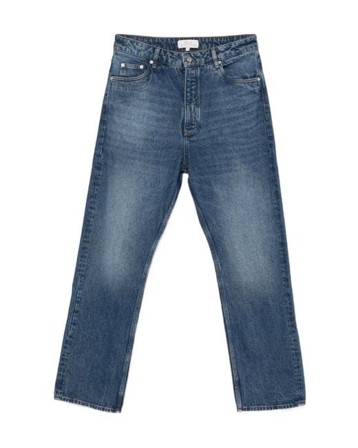 Studio Nicholson Blue Logo Denim Trousers for men