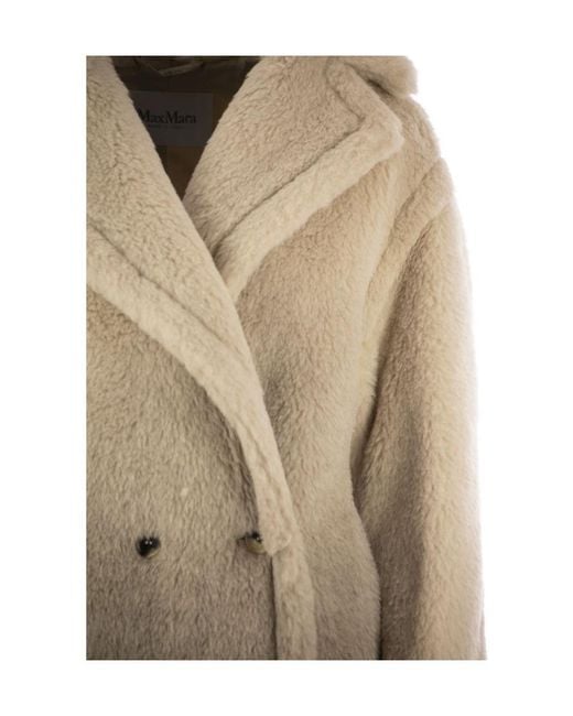 Max Mara Natural Gatto Gradient Double-Breasted Teddy Coat