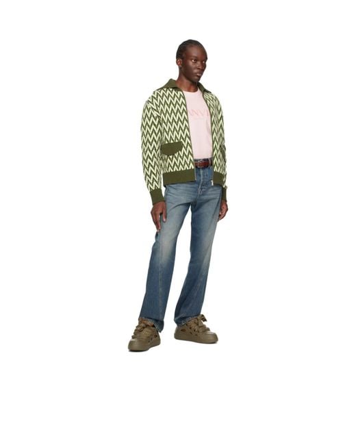 Lanvin Green Curb Interchangeable-Lining Sneakers for men