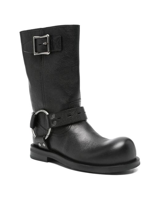 Martine Rose Black O-Ring Biker Boots