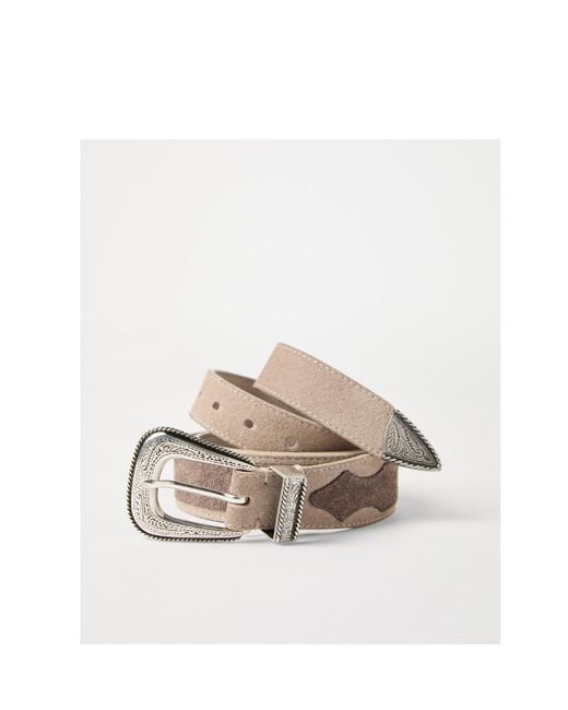 Brunello Cucinelli White Western Buckle Belt for men