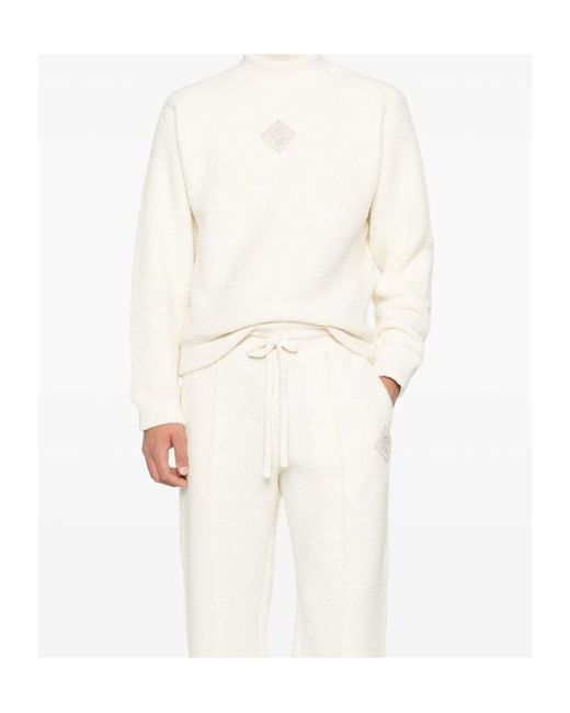 Casablanca White Logo-Patch Sweatshirt for men
