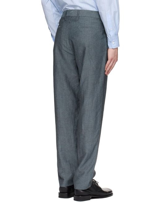 Rag & Bone Blue Evan Wool-Blend Trousers for men