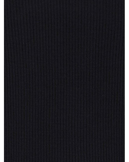 Barena Blue Ribbed-Knit Roll-Neck Turtleneck for men