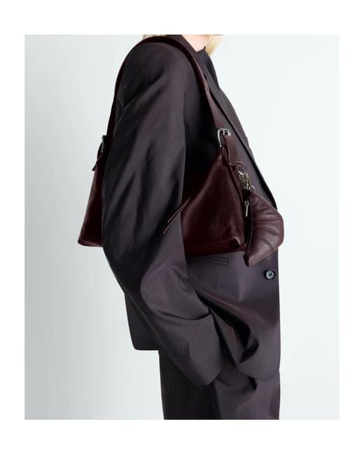 Lemaire Brown Belted Baguette Shoulder Bag