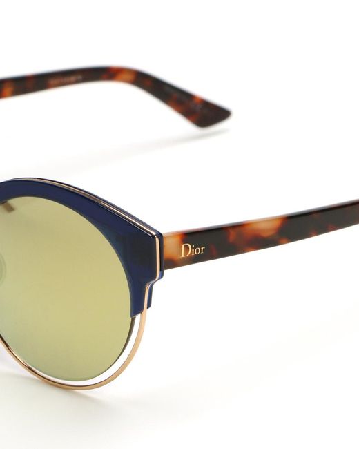 Dior White Round Sunglasses