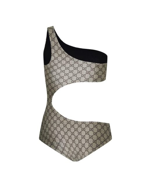 Gucci Gray Gg Jersey One-Piece Swimsuit