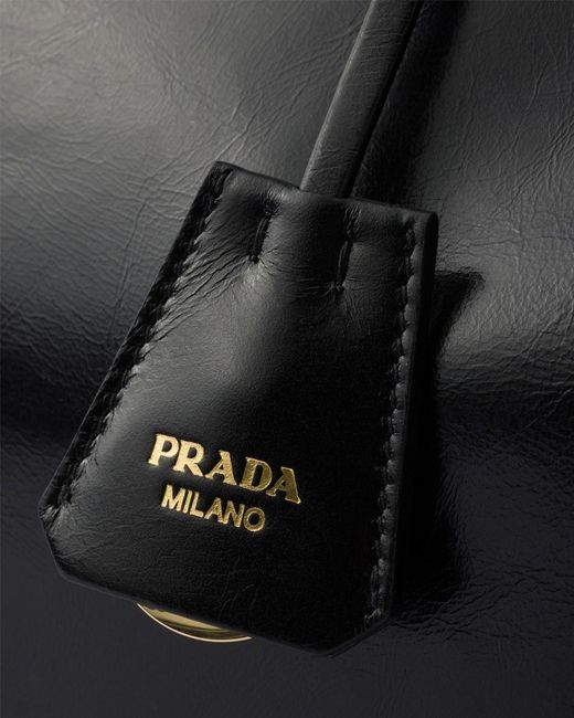 Prada Black Bonnie Large Leather Handbag