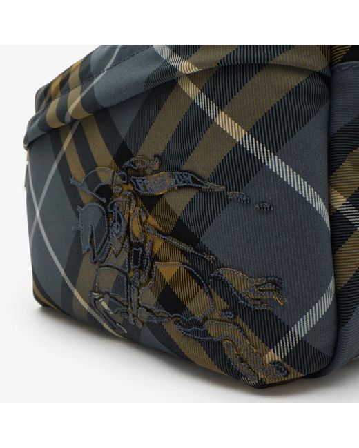 Burberry Black Checked Small Crossbody Bag for men