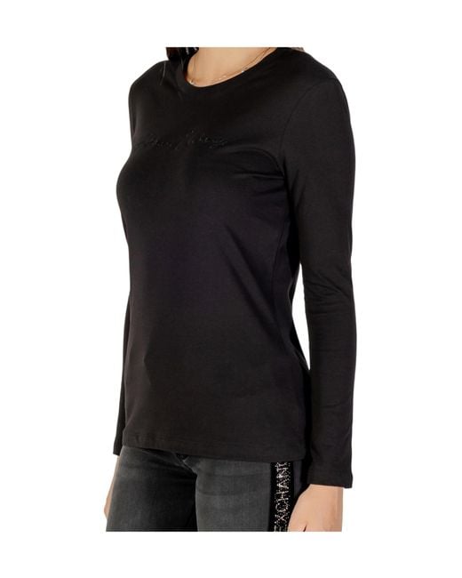 ARMANI EXCHANGE Black Round-Neck T-Shirt