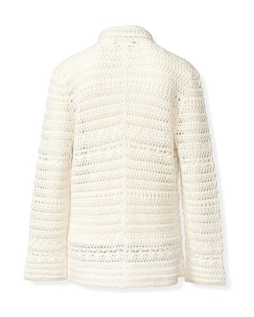 Fabiana Filippi Natural Long Sleeved Cardigan