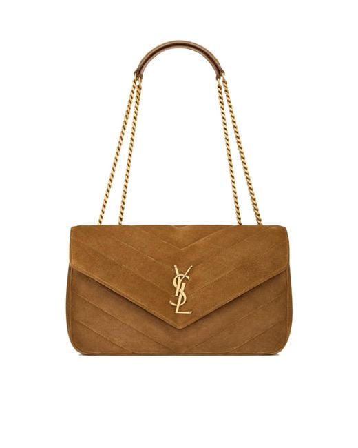 Saint Laurent Brown Loulou Medium Shoulder Bag