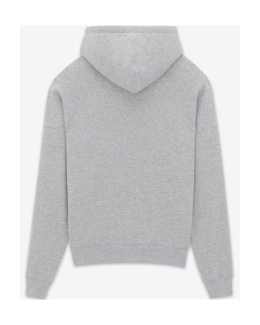 Saint Laurent Gray Premium Hoodie With Drawstring