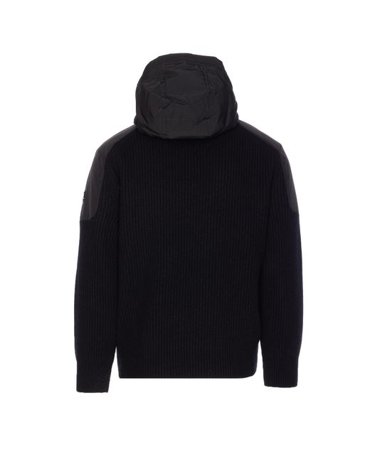 Moose Knuckles Blue Zip-Up Hooded Jacket for men