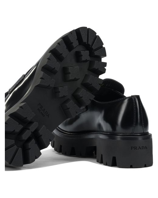 Prada Black Round-Toe Loafers