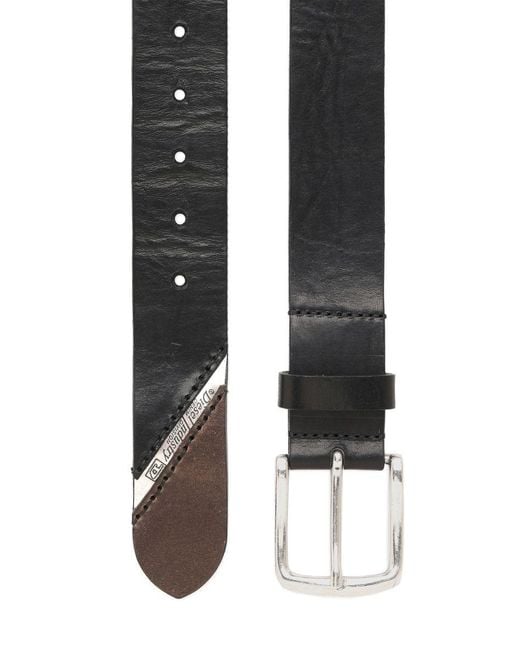 DIESEL Black Logo Detailed Buckle Belt for men