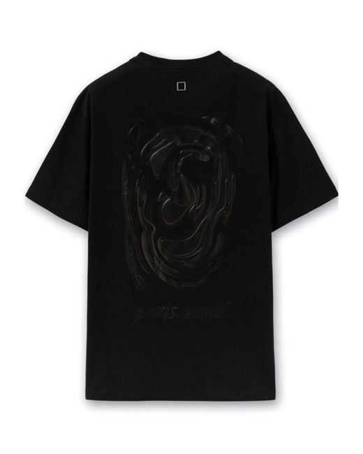 Wooyoungmi Black Graphic Print T-Shirt for men