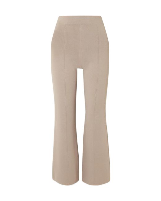 Joseph Natural Stretch-Knit Flared Track Pants
