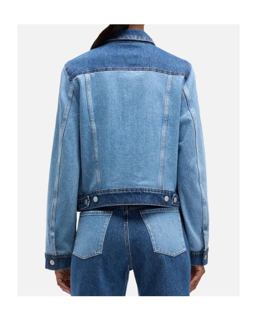 7 For All Mankind Blue Buttoned Denim Jacket