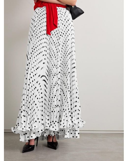 Balmain White Ruffled Skirt