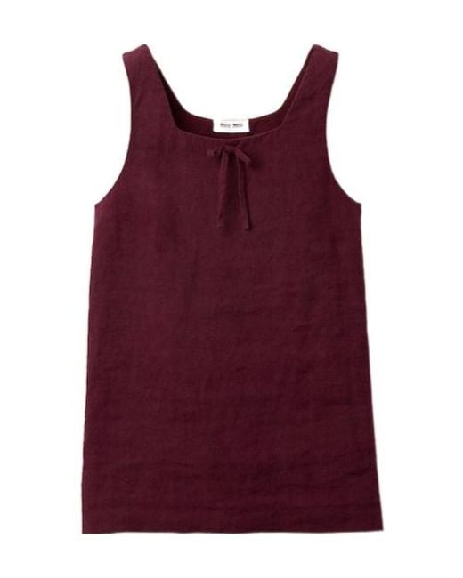 Miu Miu Red Linen Dress