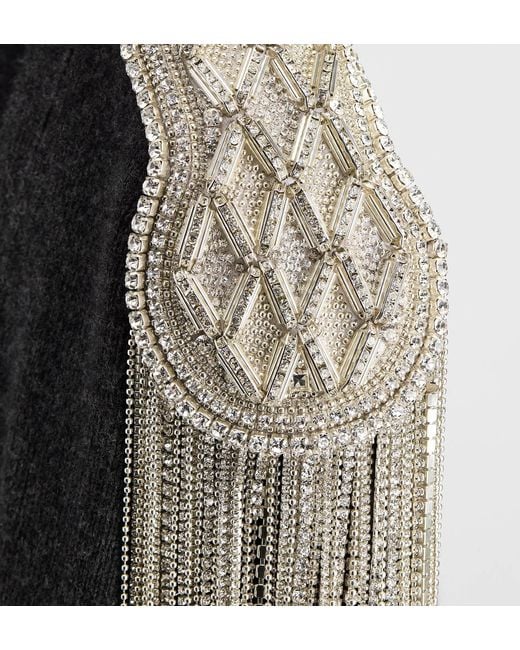 Dior Black Oversized Cardigan With Embroidered Epaulets