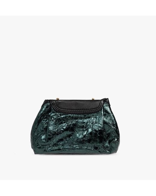 Dries Van Noten Green Chain Shoulder Bag