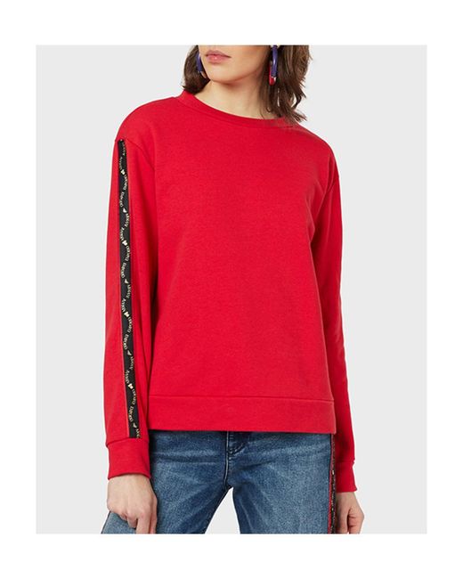 Emporio Armani Red Logo Pullover Sweater