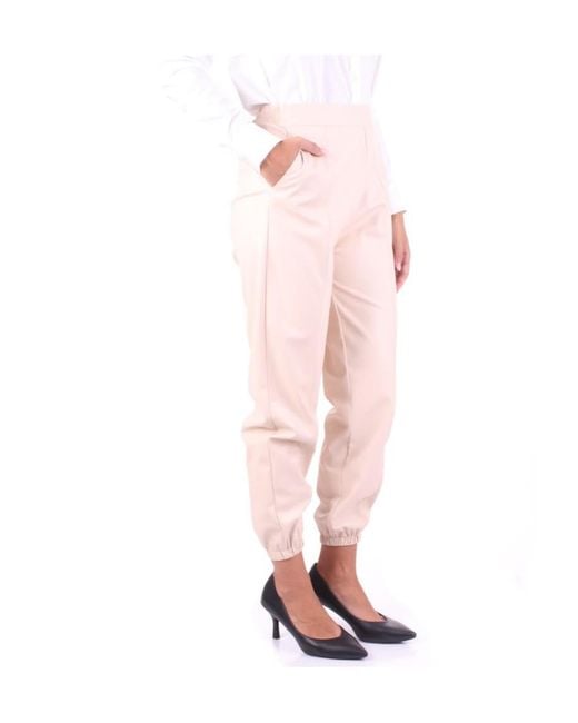 Liu Jo Pink Faux Leather Pants