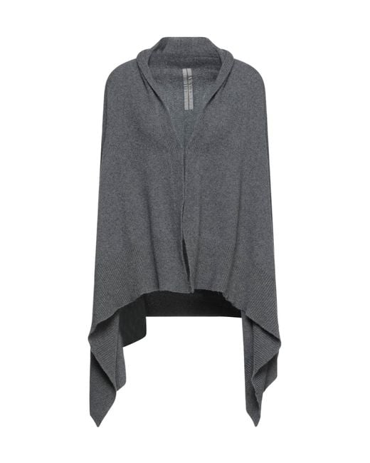 Rick Owens Gray Stylish Solid Color Knitted Long Sleeve Top