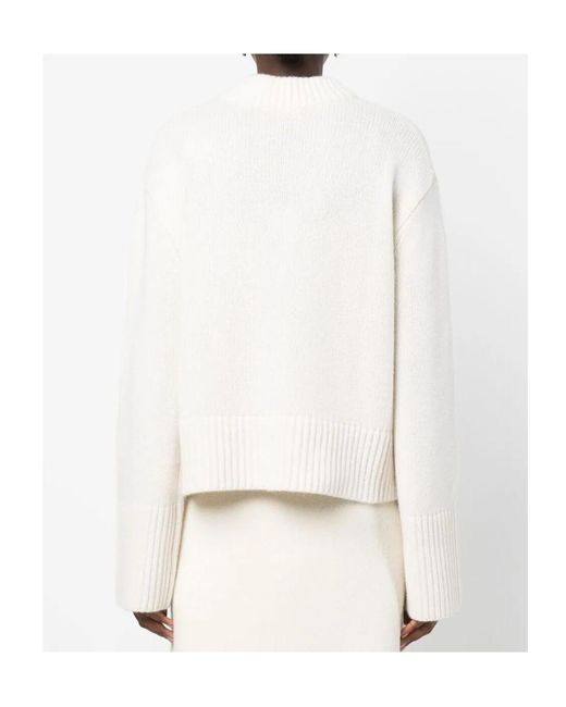 Lisa Yang White Sony Ribbed Knitted Sweater