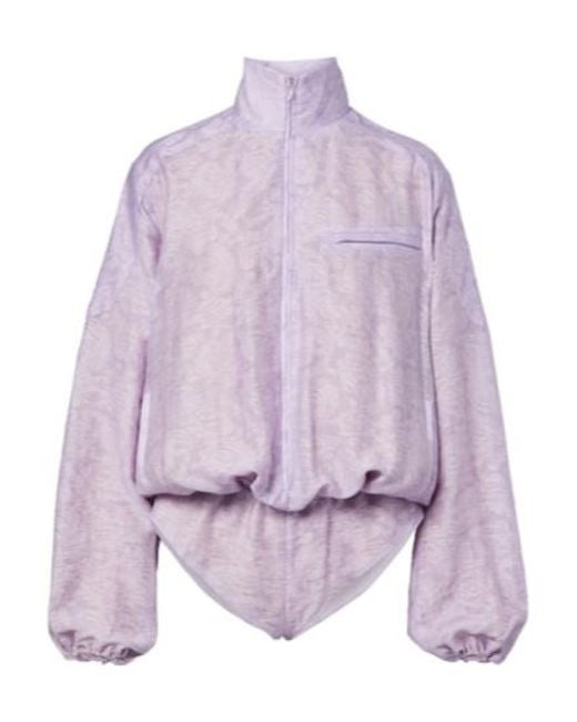 Christopher Esber Purple Light Leak Jacquard Romper