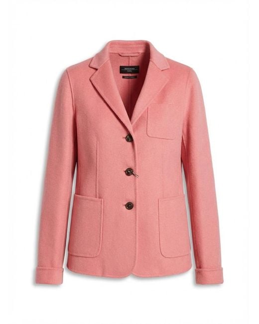 Weekend by Maxmara Pink Long-Sleeved Suit Coat