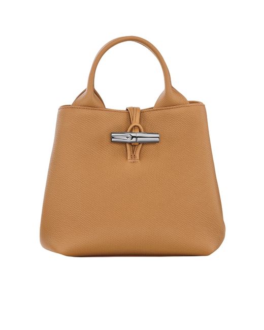 Longchamp Women's Brown Le Roseau S Top Handle Bag
