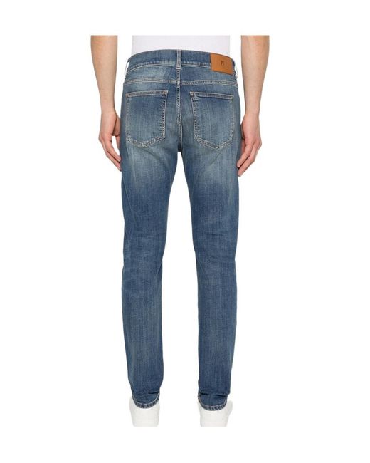 PT01 Blue Belt Loop Jeans for men