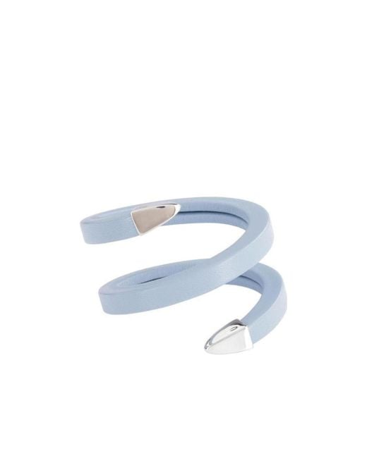 Bottega Veneta Blue Spiralled Wrist Cuff