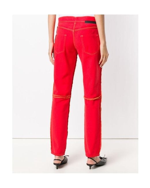 Unravel Project Red Logo Skinny Jeans