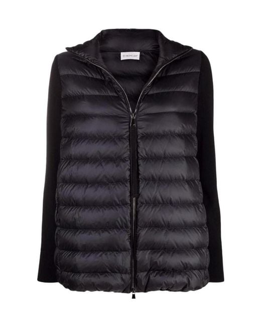 Moncler Black Padded Zip-Up Jacket