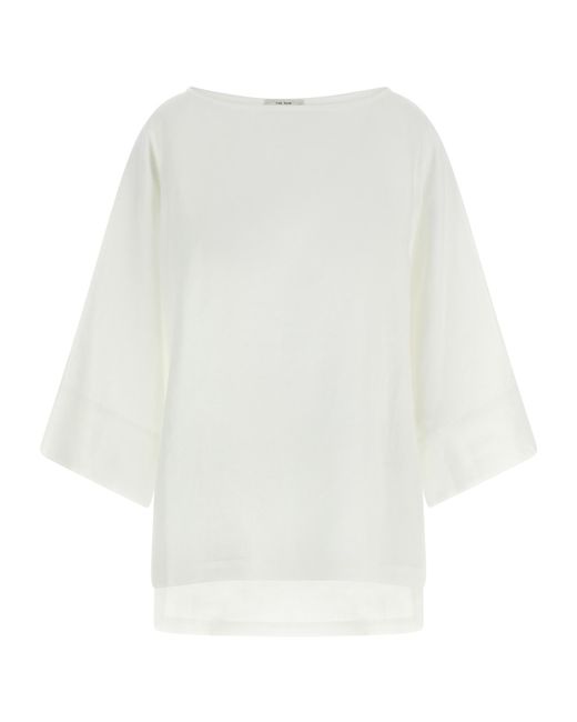 The Row White Regular Solid Top