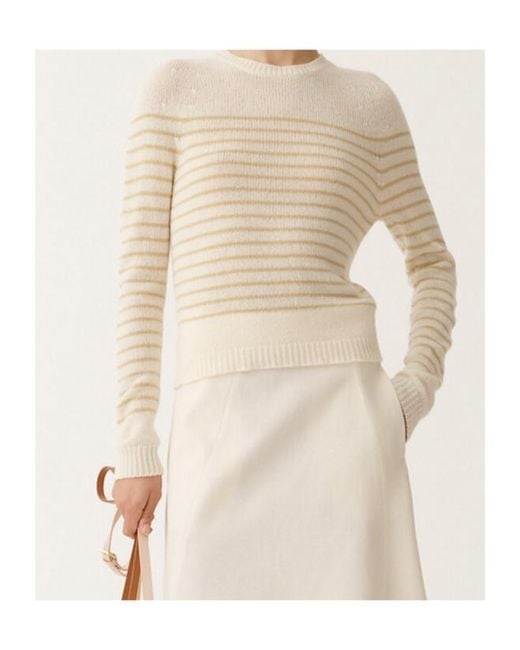 Fabiana Filippi Natural Striped Sweater