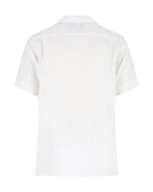 Polo Ralph Lauren White Pony Embroidered Short-Sleeved Shirt for men