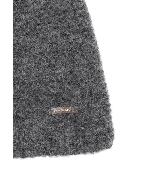 DSquared² Gray Logo-Detail Beanie