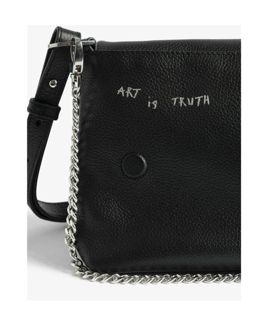 Zadig & Voltaire Black Rocky Ii Graffiti Bag