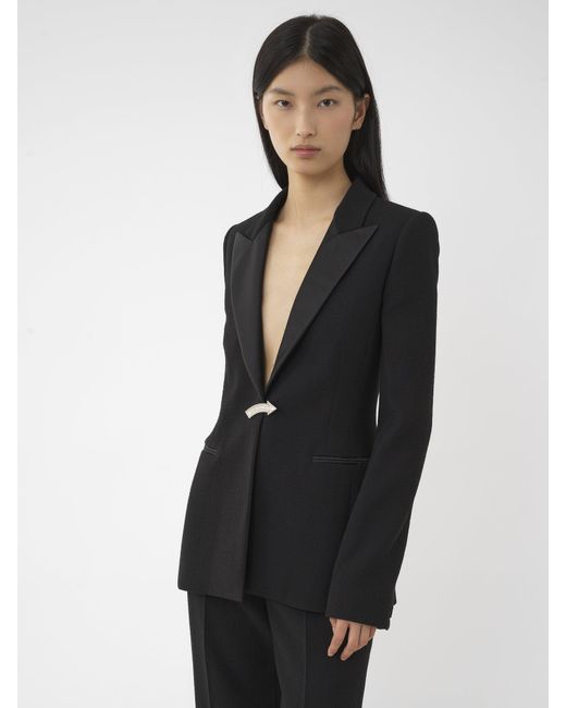 Chloé Black Chloé Embellished Tuxedo Jacket