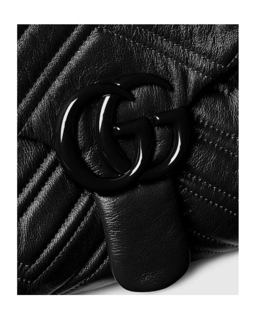 Gucci Black Gg Marmont Maxi Shoulder Bag