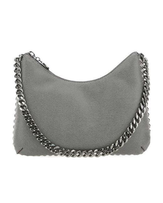 Stella McCartney Gray Mini Falabella Zip Shoulder Bag